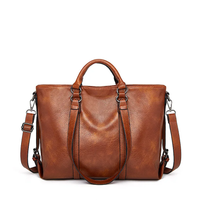 Funki Buys | Bags | Handbags | Women's Vintage Faux Leather Tote Bag