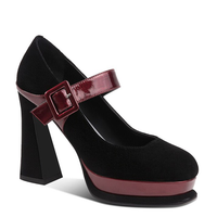 Funki Buys | Shoes | Women's Genuine Leather Platform Pumps | Mary Janes