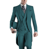 Funki Buys | Suits | Men's Custom 3 Pcs Grooms Suit | Tailcoat