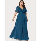 Funki Buys | Dresses | Women's Elegant Chiffon Evening Dress