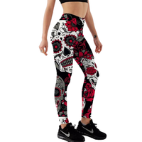 Funki Buys | Pants | Women's Fitness Leggings | Skull, Web, Swirl