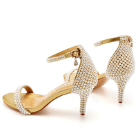 Funki Buys | Shoes | Women's Gold Beaded Bridal Prom Party Sandals
