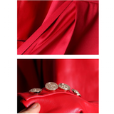 Funki Buys | Jackets | Women's Long Faux Leather Swing Coat