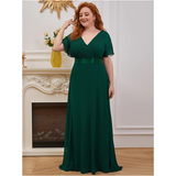 Funki Buys | Dresses | Women's Elegant Chiffon Evening Dress
