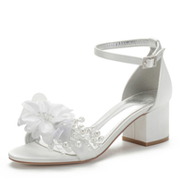 Funki Buys | Shoes | Women's Pretty Flower and Pearl Wedding Sandals