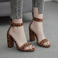 Funki Buys | Shoes | Women's Leopard Print Gladiator Platform Sandals