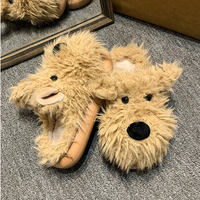 Funki Buys | Shoes | Women's Cute Shaggy Dog Slippers