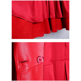 Funki Buys | Jackets | Women's Long Faux Leather Swing Coat