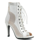 Funki Buys | Boots | Women's Mesh Peep Toe Stiletto Booties
