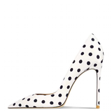 Funki Buys | Shoes | Women's Silk Polka Dot Pointed Toe High Heels