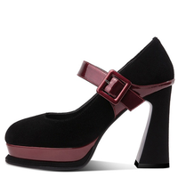 Funki Buys | Shoes | Women's Genuine Leather Platform Pumps | Mary Janes
