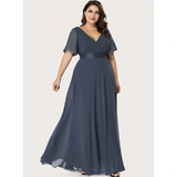 Funki Buys | Dresses | Women's Elegant Chiffon Evening Dress