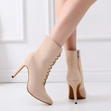 Funki Buys | Boots | Women's Lace-up Suede Dress Boots