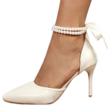 Funki Buys | Shoes | Women's Pearl Stiletto Wedding Pumps | Party Shoe
