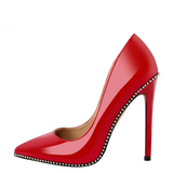 Funki Buys | Shoes | Women's Patent Black Studded Stilettos