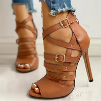 Funki Buys | Shoes | Women's Strappy Roman Stiletto Sandals