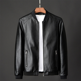 Funki Buys | Jackets | Men's Thin Faux Leather Bomber Jacket