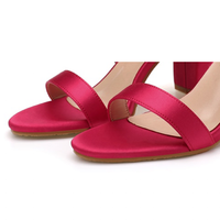 Funki Buys | Shoes | Women's Mid Heel Wedding Sandals | Silk | Beaded