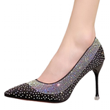 Funki Buys | Shoes | Women's Luxury Shiny Crystal High Heels Pumps | Slip On