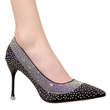 Funki Buys | Shoes | Women's Luxury Shiny Crystal High Heels Pumps | Slip On