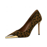 Funki Buys | Shoes | Women's Leopard Print Stilettos Metal Heel