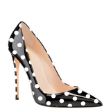Funki Buys | Shoes | Women's PU Leather Polka Dot Heels