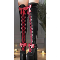 Funki Buys | Boots | Women's Over Knee Butterfly Bow Boots