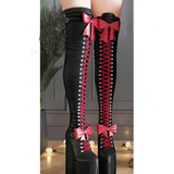 Funki Buys | Boots | Women's Over Knee Butterfly Bow Boots