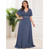 Funki Buys | Dresses | Women's Elegant Chiffon Evening Dress