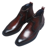 Funki Buys | Boots | Men's Formal Leather Chelsea Ankle Boots