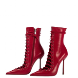 Funki Buys | Boots | Women's Stylish Lace Up Stiletto Boots