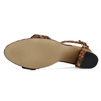 Funki Buys | Shoes | Women's Leopard Print Gladiator Platform Sandals