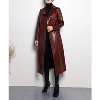 Funki Buys | Jackets | Women's Aligator Print Faux Leather Coat