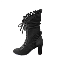 Funki Buys | Boots | Women's Steampunk Lace Top Granny Boot