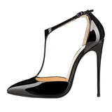 Funki Buys | Shoes | Women's Patent High Heel T-Strap Stilettos