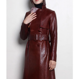 Funki Buys | Jackets | Women's Aligator Print Faux Leather Coat