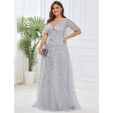 Funki Buys | Robes | Robe longue en dentelle à sequins pour femme