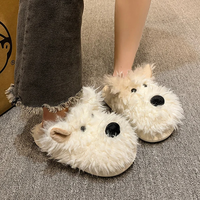 Funki Buys | Shoes | Women's Cute Shaggy Dog Slippers