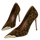 Funki Buys | Shoes | Women's Leopard Print Stilettos Metal Heel