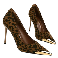 Funki Buys | Shoes | Women's Leopard Print Stilettos Metal Heel