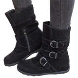 Funki Buys | Boots | Women's Buckled Suede Snow Ankle Boots