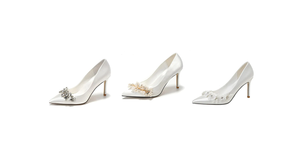 Funki Buys Selection of Women's Satin Bridal Wedding Shoes x 3