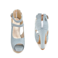 Funki Buys | Shoes | Women's Sequin Peep Toe Platform Sandal