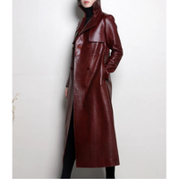 Funki Buys | Jackets | Women's Aligator Print Faux Leather Coat