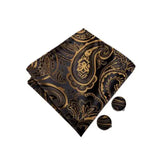 Funki Buys | Vests | Men's 4 Pcs Dark Gold Paisley Tie Set