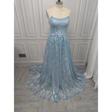 Funki Buys | Dresses | Women's Elegant Long Prom Dress |  Sequin Tulle