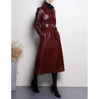Funki Buys | Jackets | Women's Aligator Print Faux Leather Coat