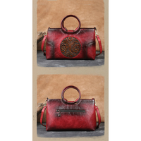 Funki Buys | Bags | Handbags | Women's Embossed Leather Retro Handbags