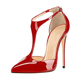 Funki Buys | Shoes | Women's Patent High Heel T-Strap Stilettos