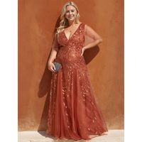 Funki Buys | Robes | Robe longue en dentelle à sequins pour femme